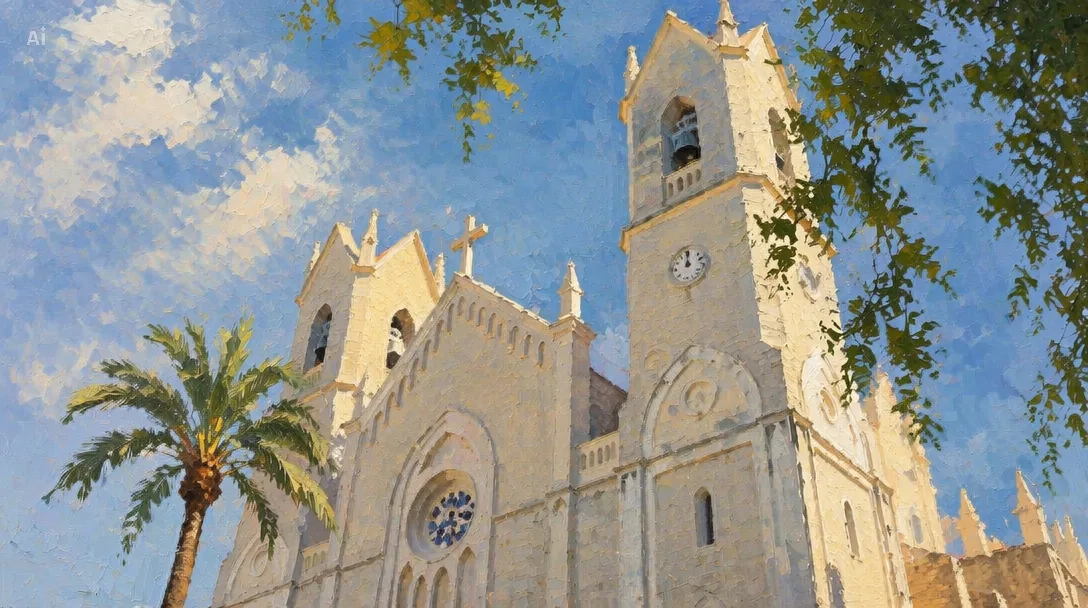Painterly view of historic Benissa